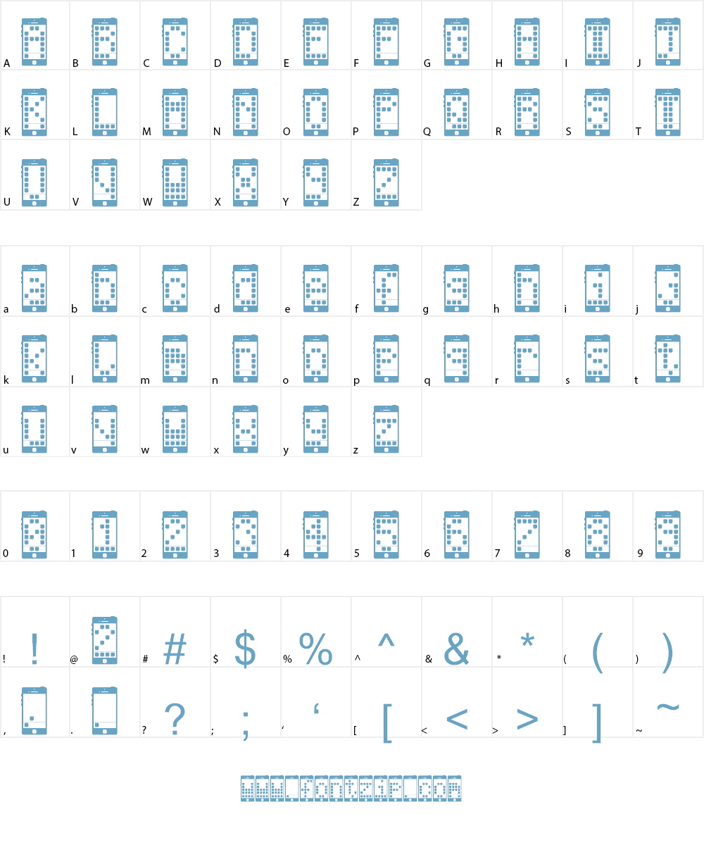 I Phone, You Phone Font Character
